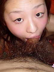 This horny asian coed plays with a toy and then with a boytoy